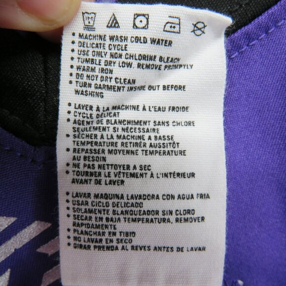 Colorado Rockies Womens V Neck T Shirt Size 2XL Black‎ Purple MLB Baseball - Picture 7 of 8